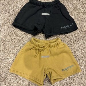 Fear of God ESSENTIALS Two-Pack Shorts - Black & Mustard Yellow
